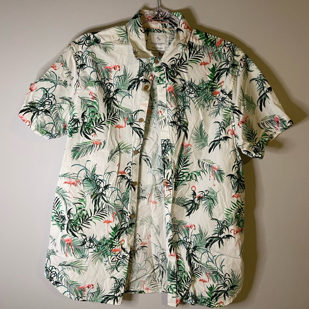 Flamingo Fun Button Down